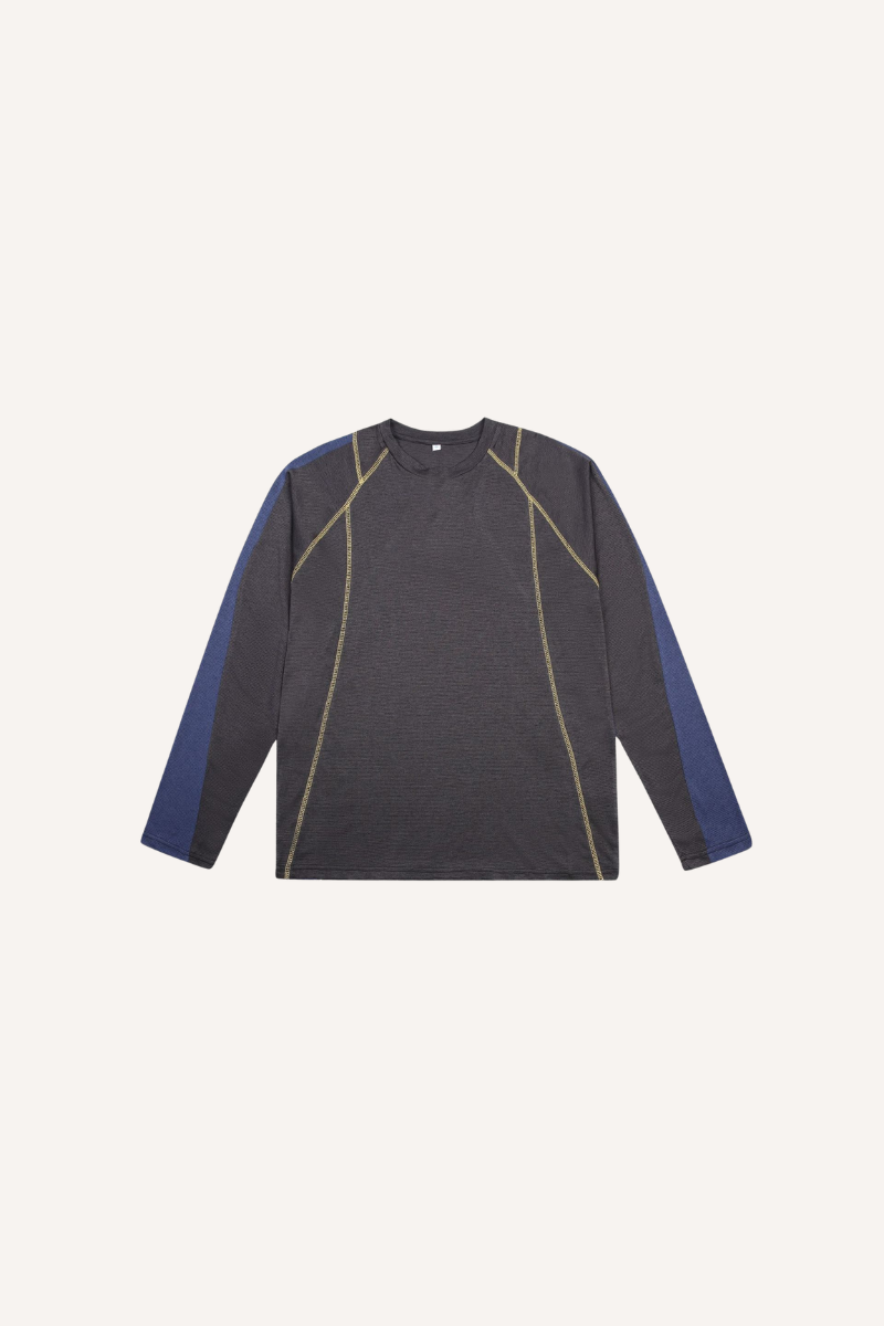 Men’s LYCRA Wicking Cooling Raglan Colorblock LS Tee