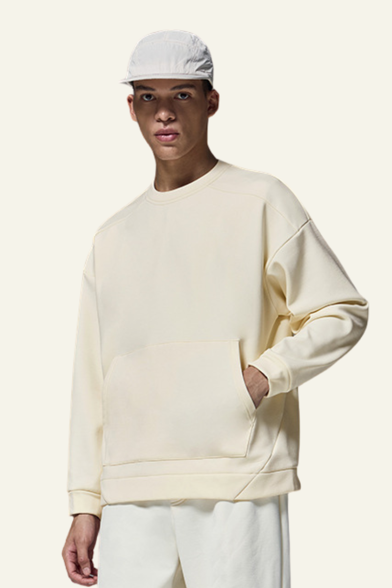 Men's Streetwear Solid Front Pocket Pullover