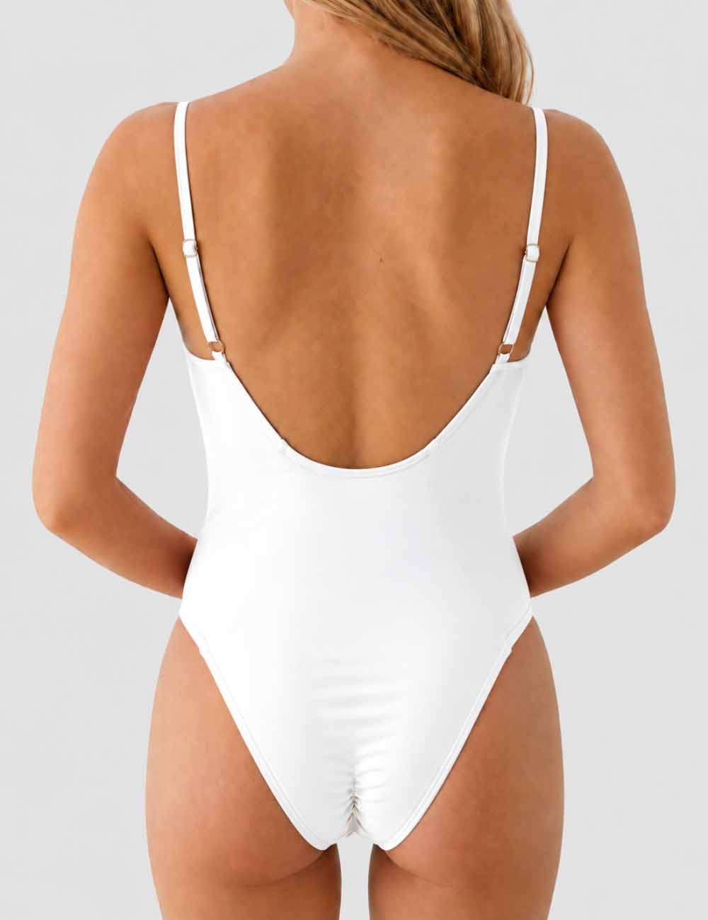 Ladies Gold Starfish Embellishment One Piece Swimsuit