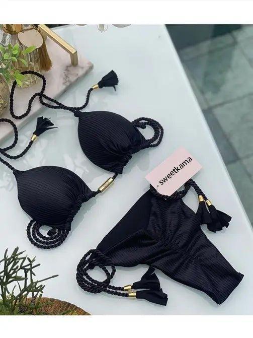 2-Piece Color Block Bikini Set Swimsuit 8BK3WST42
