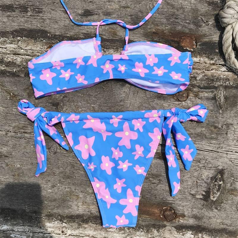 2-Piece Floral Print Bikini Swimsuit Y43