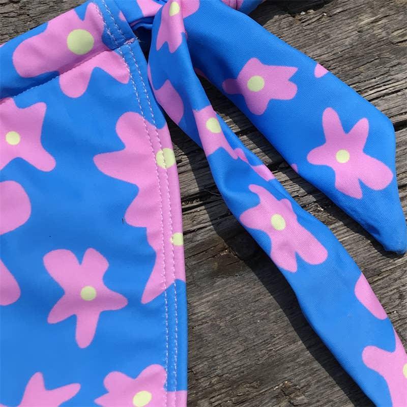 2-Piece Floral Print Bikini Swimsuit Y43