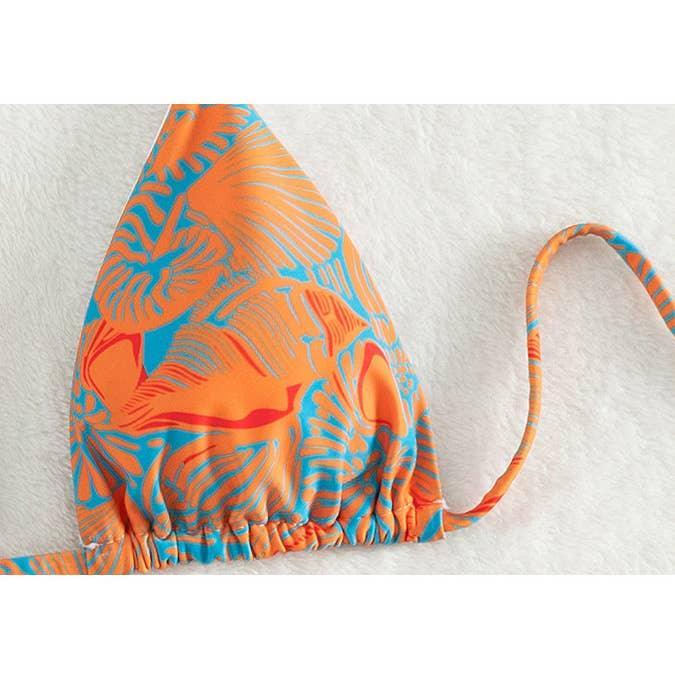 2 Piece Flower Print Bikini Swimsuit 2682