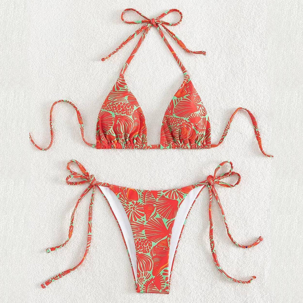 2 Piece Flower Print Bikini Swimsuit 2682