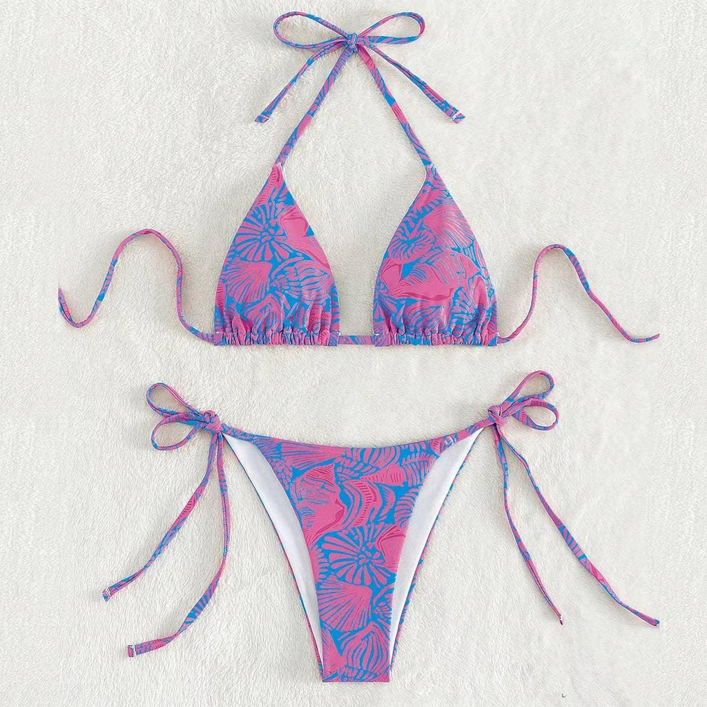 2 Piece Flower Print Bikini Swimsuit 2682