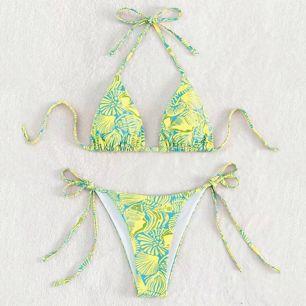 2 Piece Flower Print Bikini Swimsuit 2682