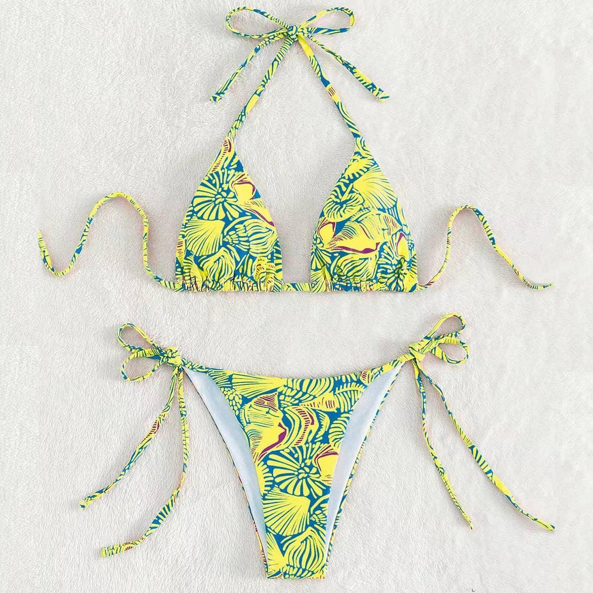 2 Piece Flower Print Bikini Swimsuit 2682