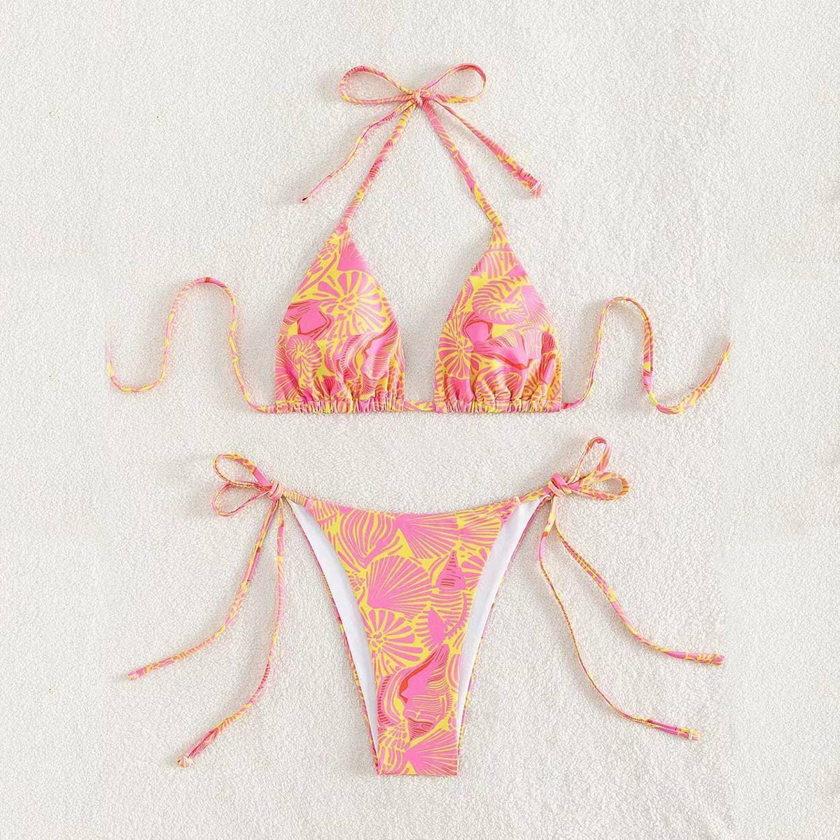 2 Piece Flower Print Bikini Swimsuit 2682