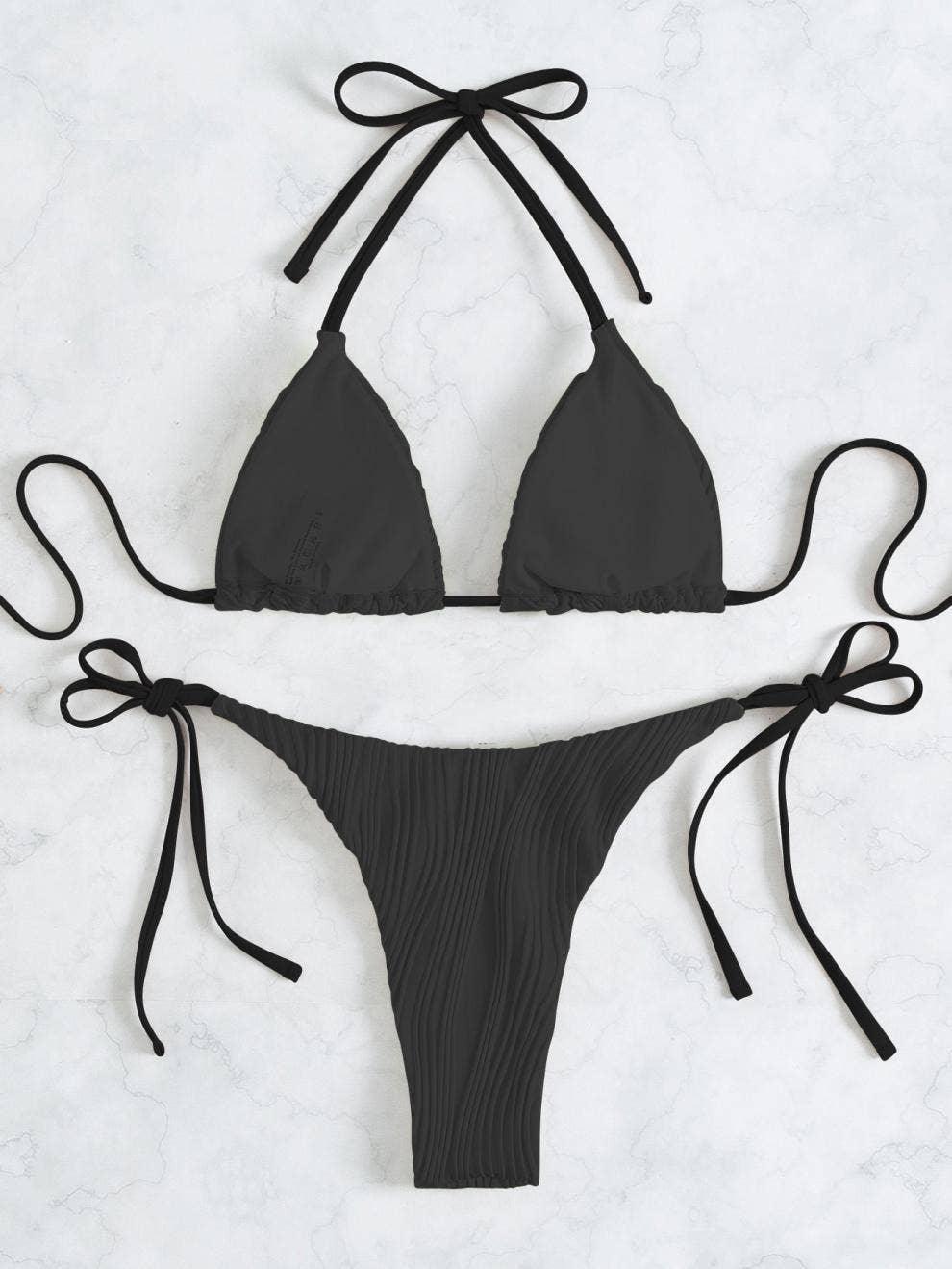 2 Piece Solid Color Bikini Swimsuit DL2306