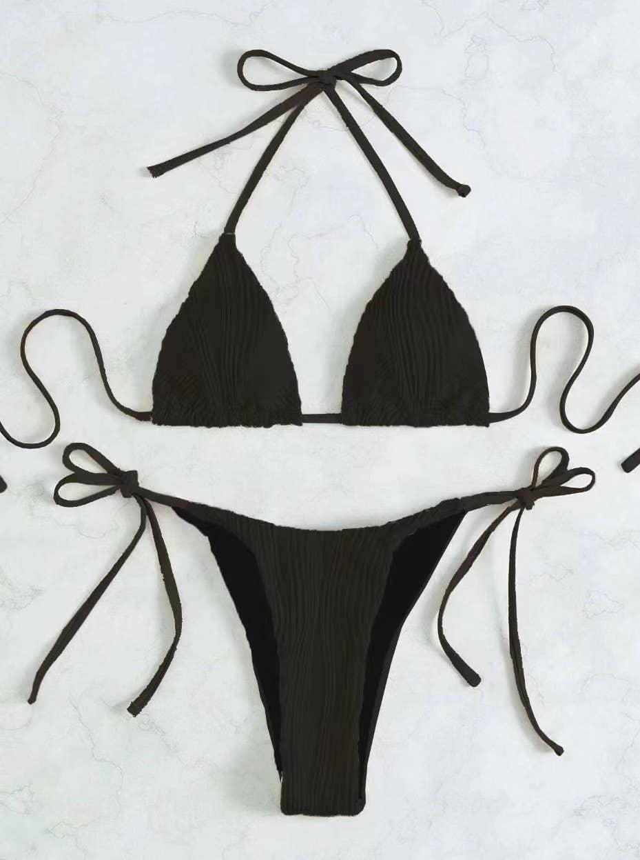 2 Piece Solid Color Bikini Swimsuit DL2306