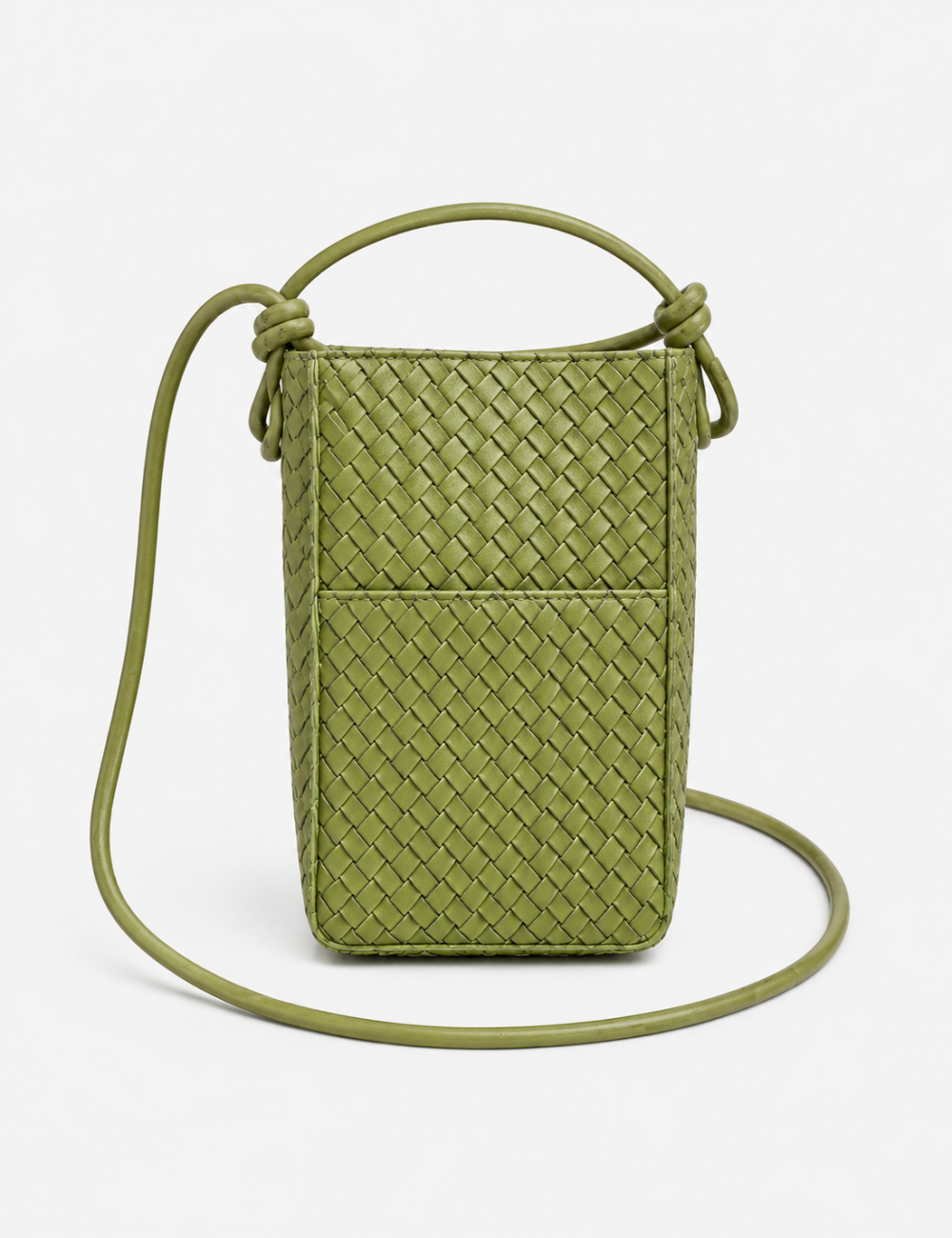 Ladies Chic Woven Texture Faux Leather Mini Crossbody Bag
