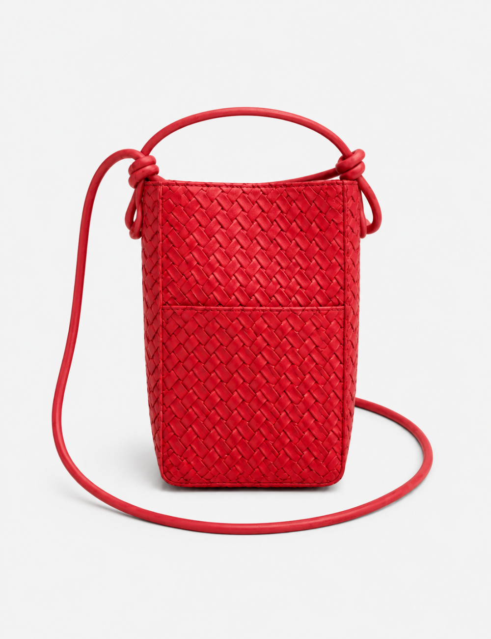 Ladies Chic Woven Texture Faux Leather Mini Crossbody Bag
