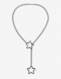 Ladies Star & Moon Y-Shaped Lariat Necklace