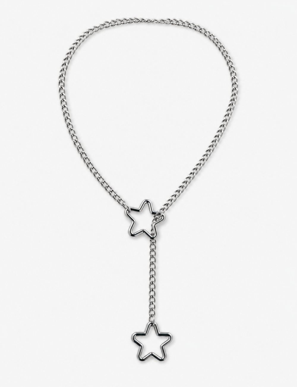 Ladies Star & Moon Y-Shaped Lariat Necklace