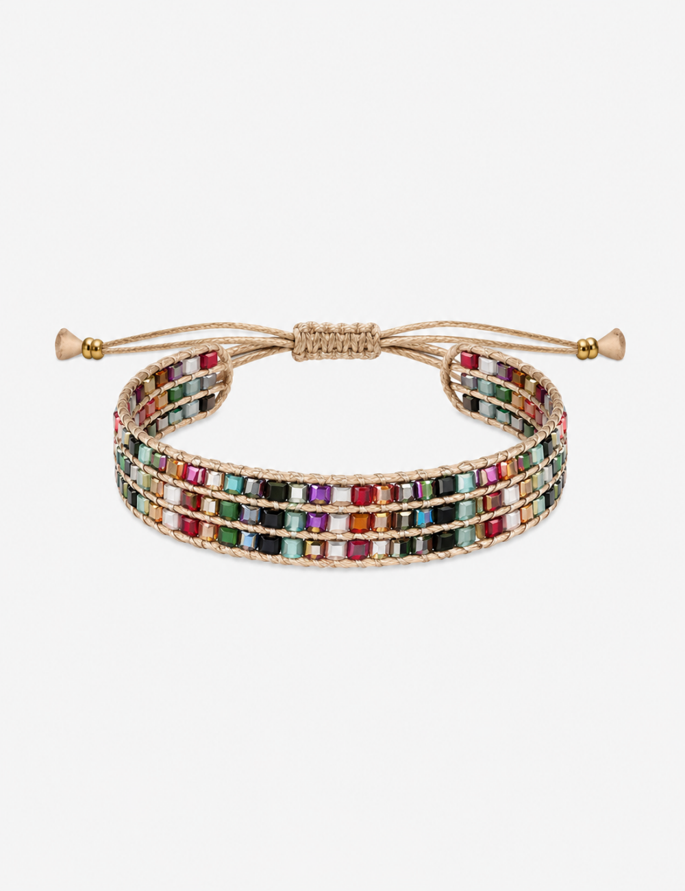 Ladies Multi-Color Mixed Small Bead Design Bead Bracelet