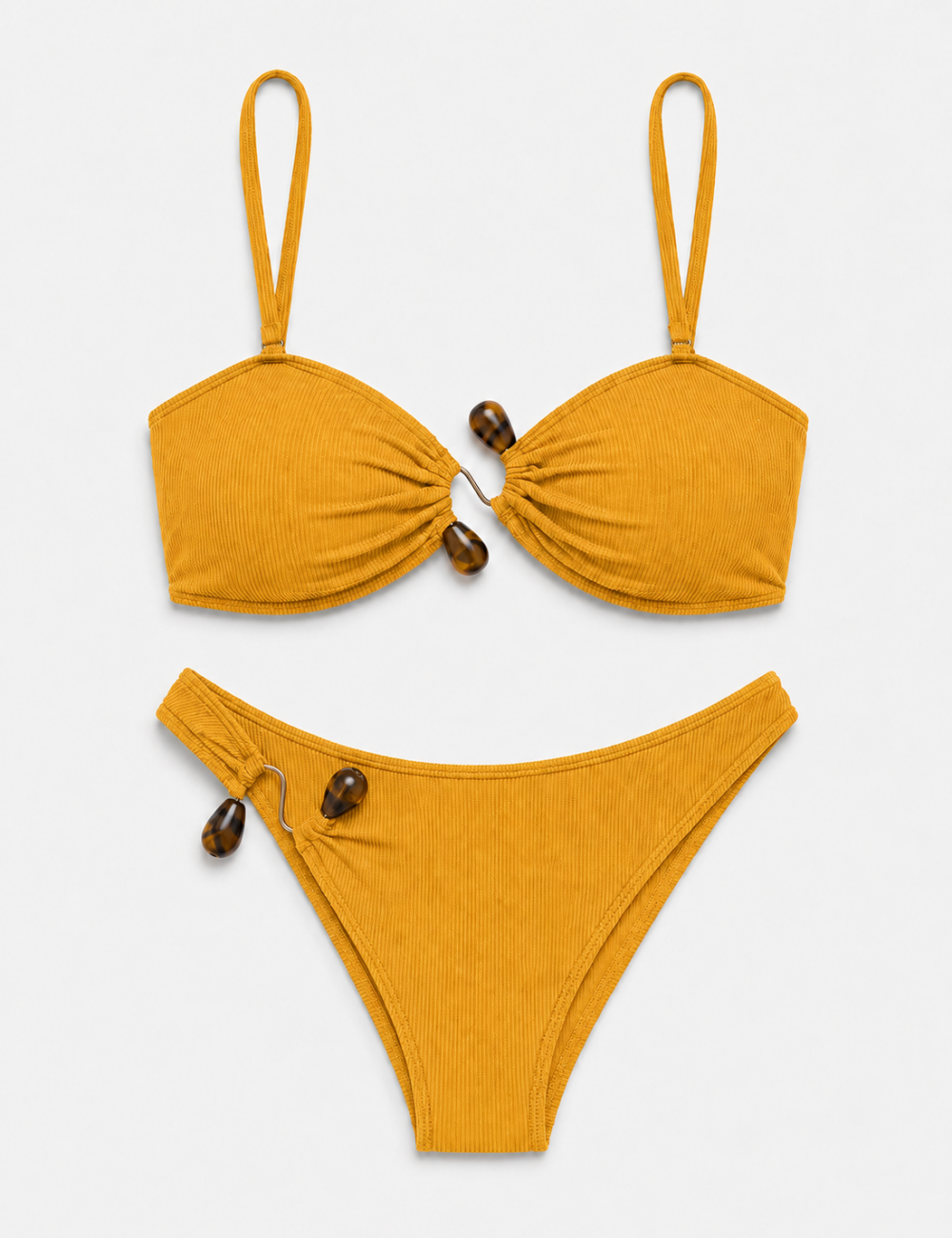 Ladies Z-Clip with Natural Stone-Inspired Bikini Set