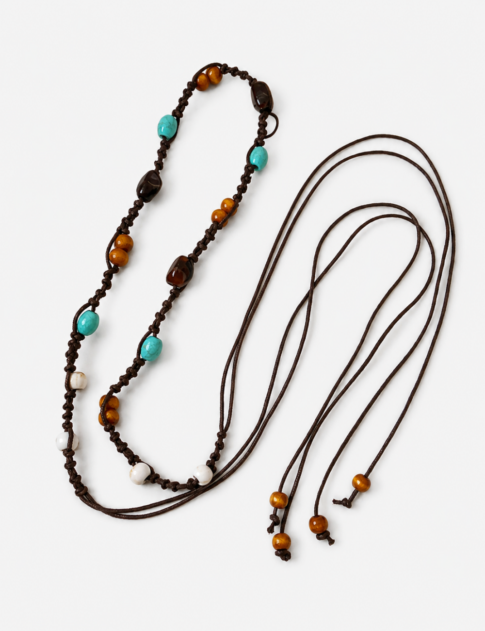Ladies Boho Wax Rope Beaded Waist Belt