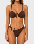 Ladies Z-Clip with Natural Stone-Inspired Bikini Set