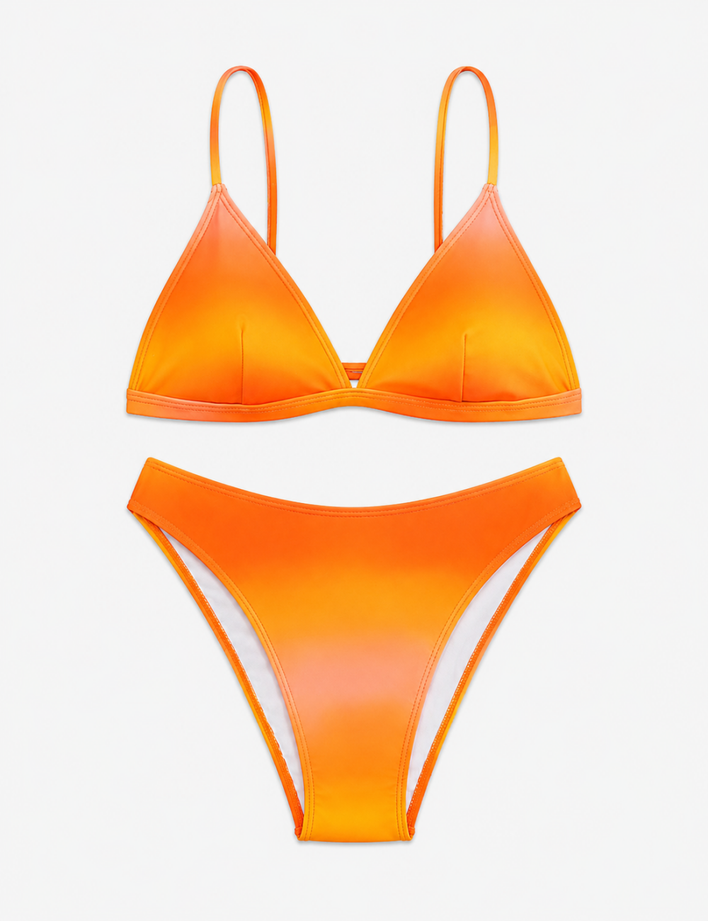 Ladies Gradient Spaghetti Triangle 2-Piece Bikini Set