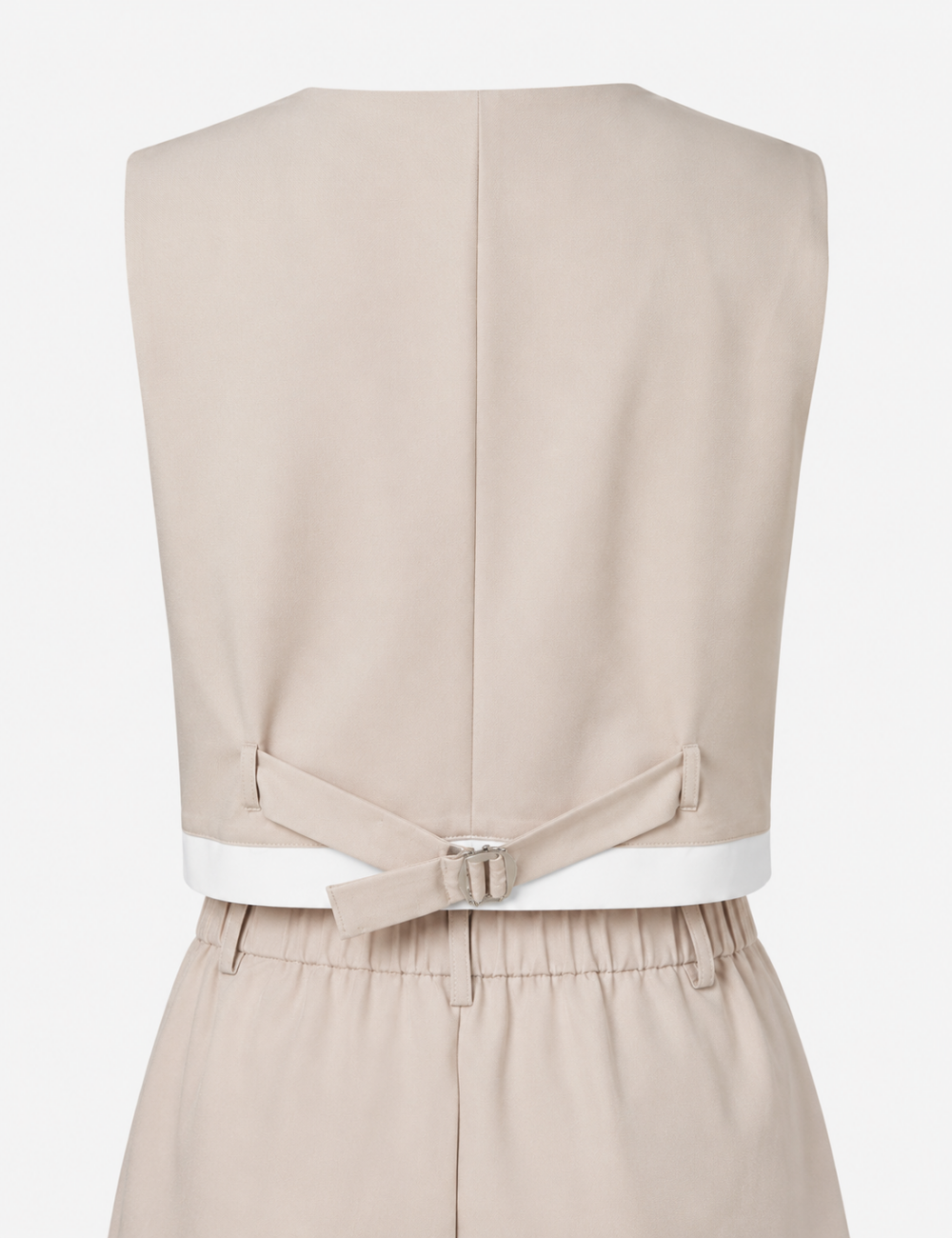 Ladies Button Vest & Pleated Skirt 2PCS Sets