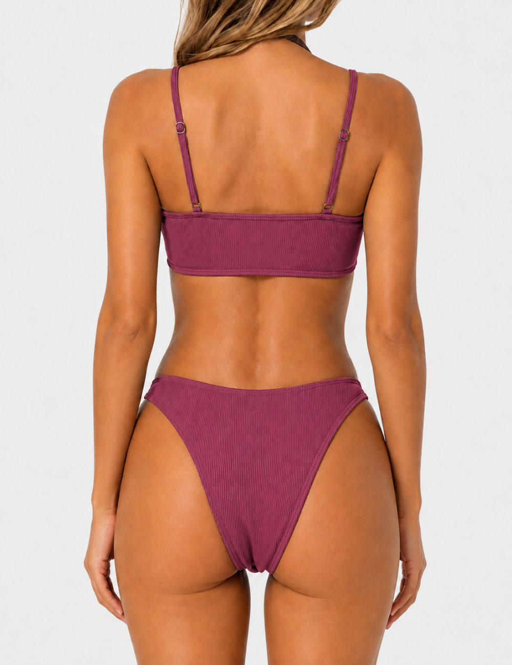 Ladies Z-Clip with Natural Stone-Inspired Bikini Set
