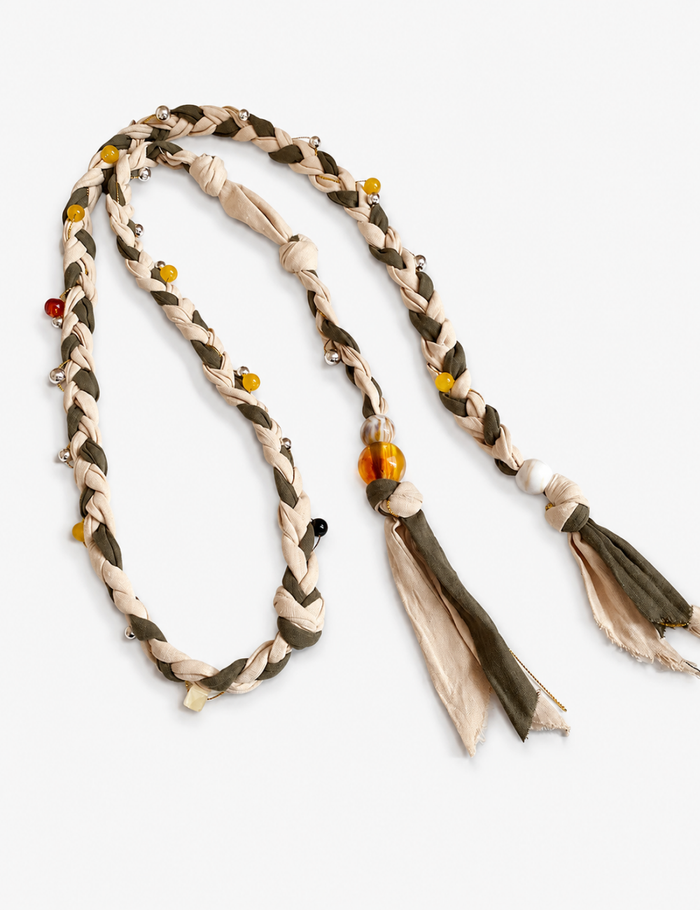 Ladies Boho Wax Rope Beaded Waist Belt