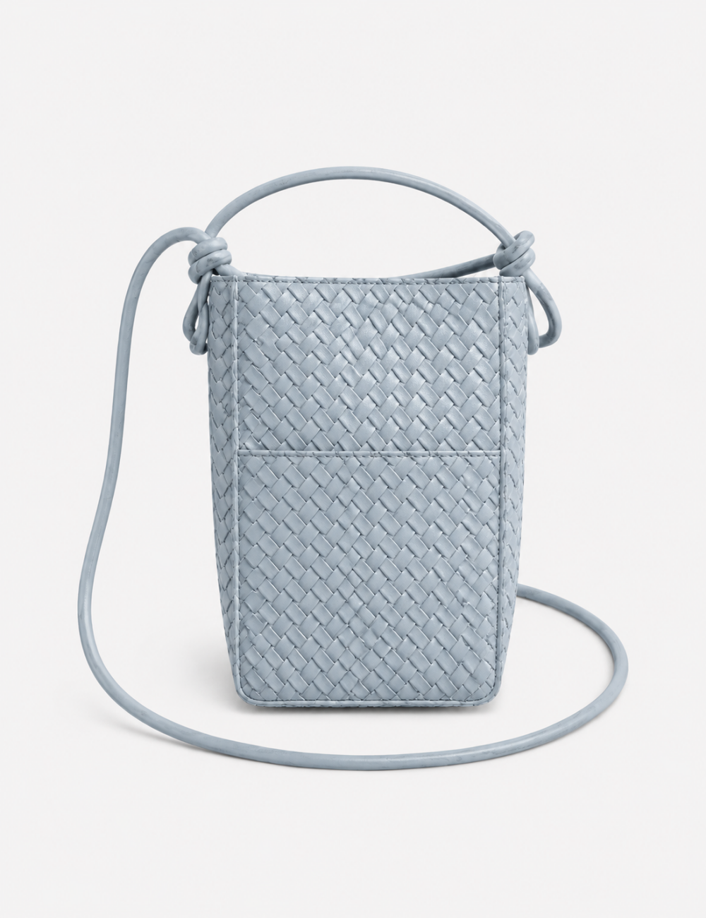 Ladies Chic Woven Texture Faux Leather Mini Crossbody Bag