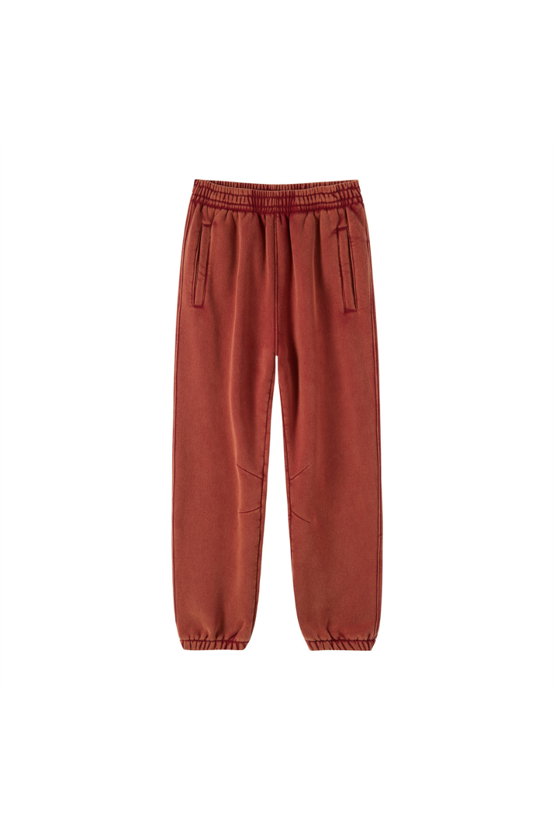 Unisex Fall Clothing Wax Washed Relaxed Jogger Pants