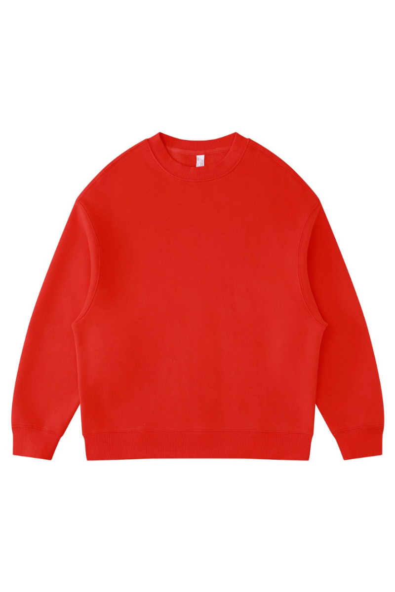 Men's Fall Clothing Fleece Loose Crew Neck Sweatshirt