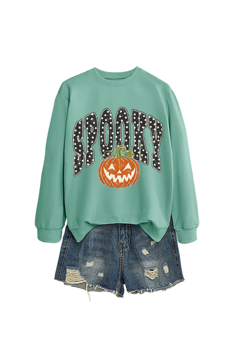 Unisex Fall Clothing Halloween Spooky Pumpkin Sweatshirt