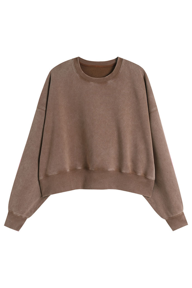 Women's Fall Clothing Dazzling-Wash Cropped Crew Sweatshirt