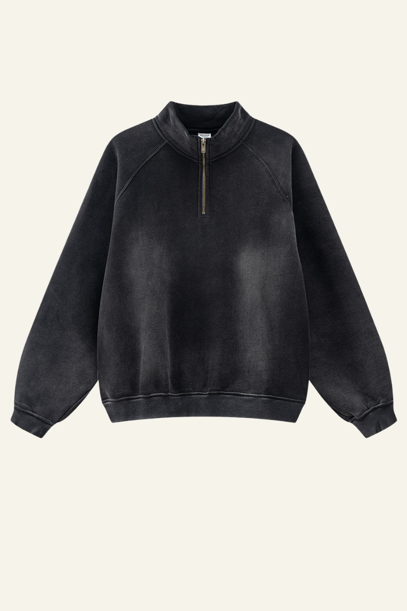 Men's Fall Clothing Stand Collar Half Zipper Sweatshirt