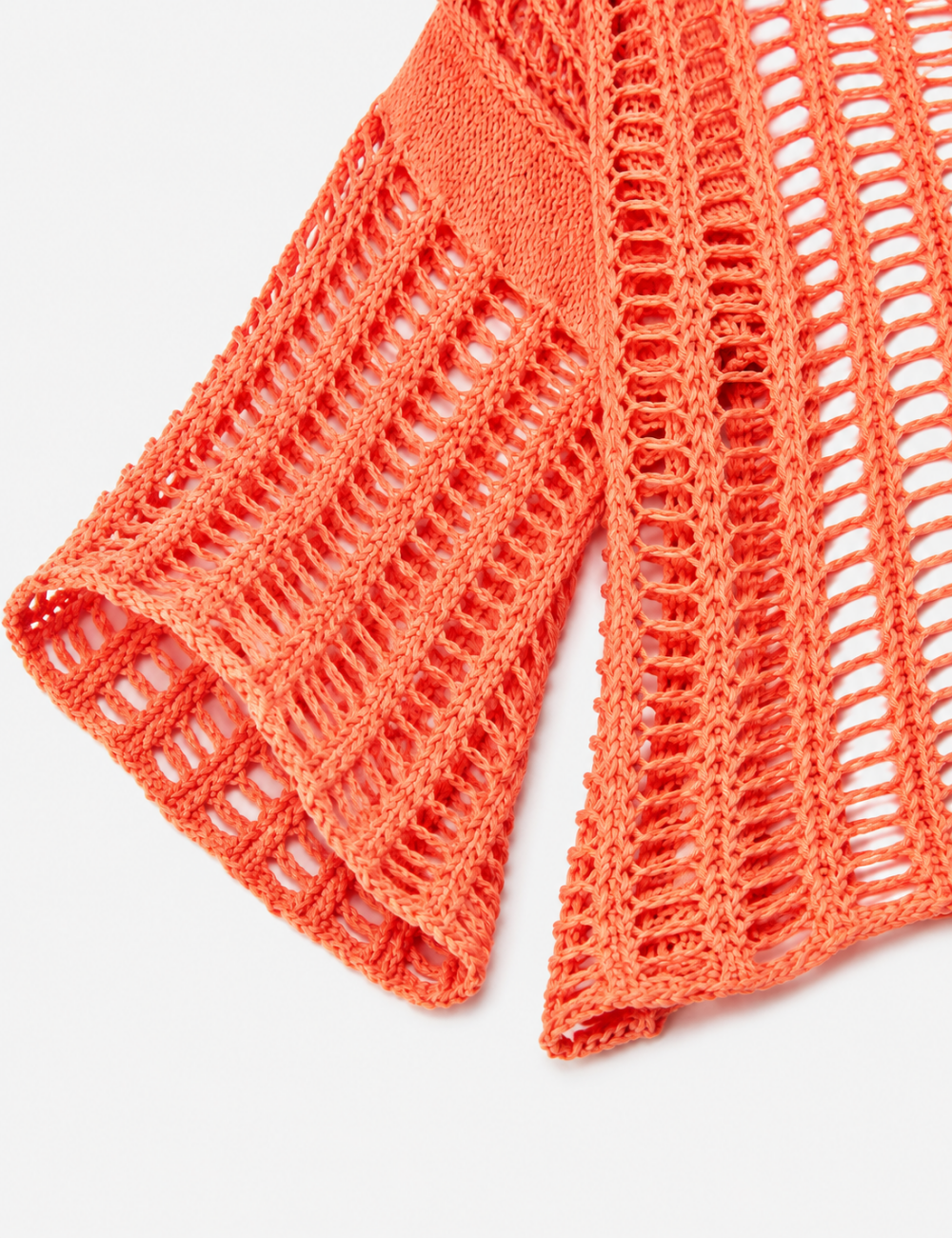 Ladies Long Sleeve Knit Mesh Hollow Out Cropped Cover Up