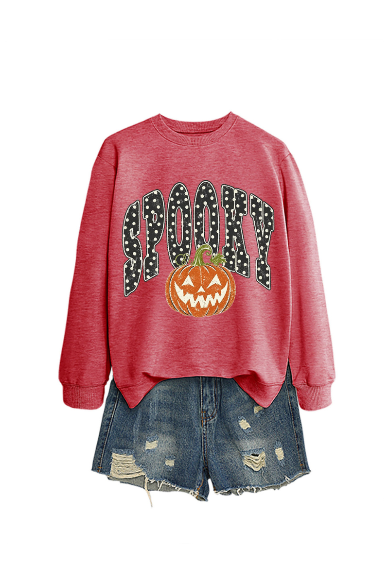Unisex Fall Clothing Halloween Spooky Pumpkin Sweatshirt