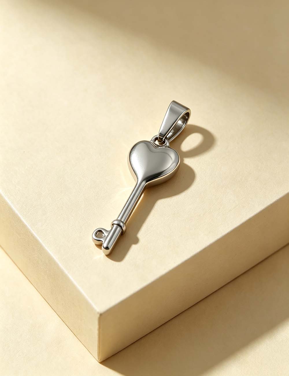 Ladies Heart Key Cross Gold Plated Pendant Charms