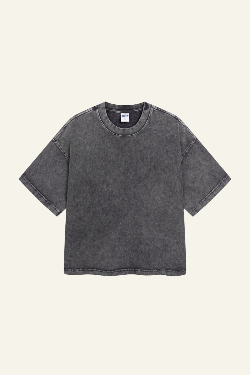 Women's Cotton Streetwear Washed Distressed T-shirt