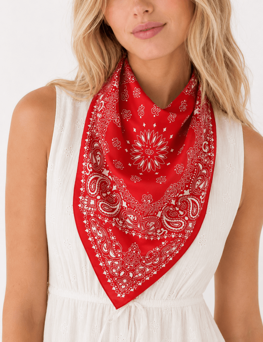 Ladies Fashion Bandana Paisley Print Square Scarf