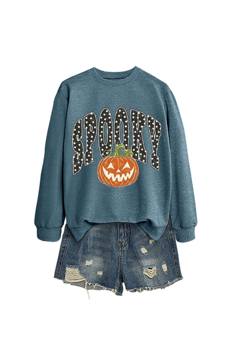 Unisex Fall Clothing Halloween Spooky Pumpkin Sweatshirt