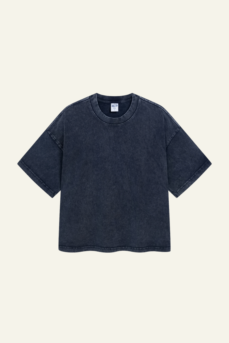 Women's Cotton Streetwear Washed Distressed T-shirt