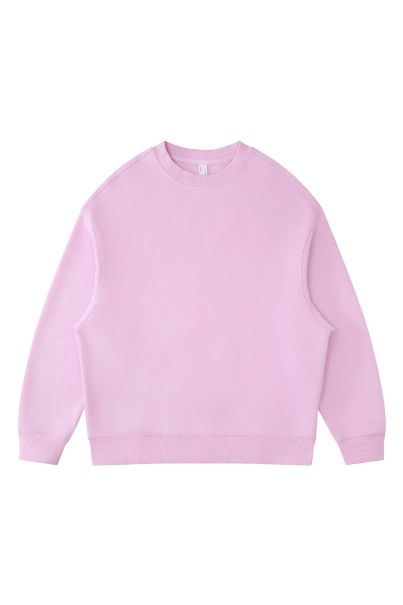 Men's Fall Clothing Fleece Loose Crew Neck Sweatshirt