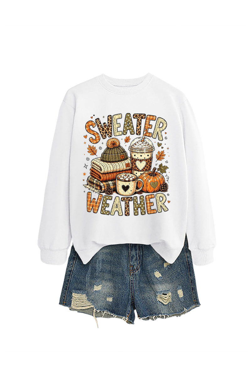 Unisex Fall Clothing Sweater Weather Graphic Sweatshirt
