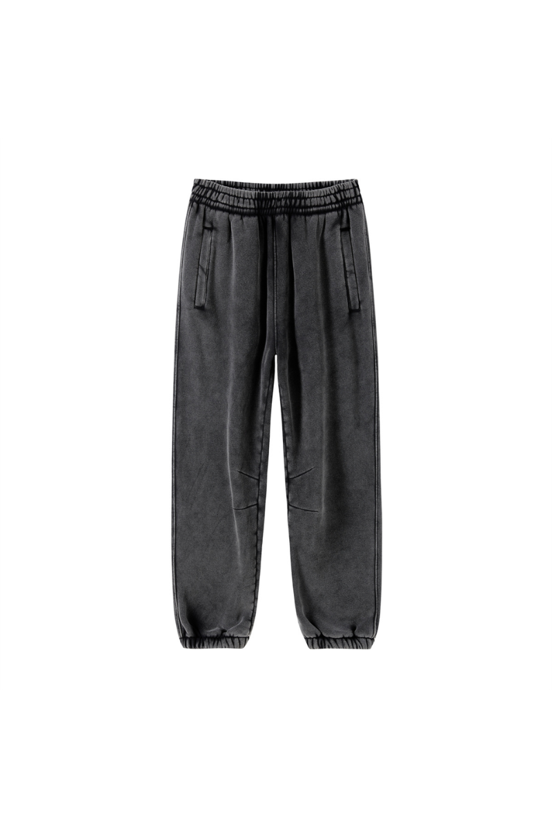 Unisex Fall Clothing Wax Washed Relaxed Jogger Pants