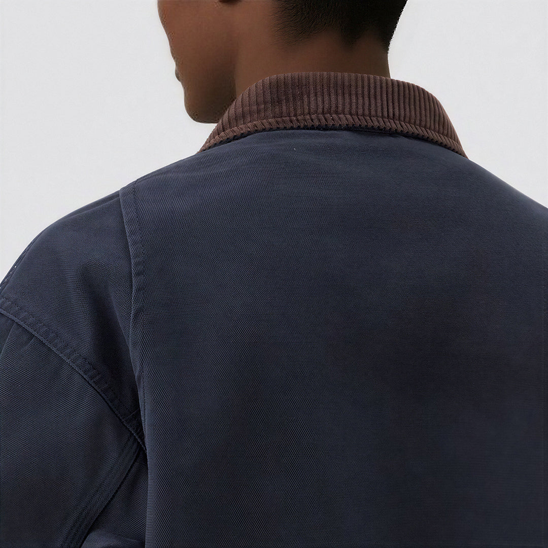 Men's Contrast Corduroy Collar Denim Corduroy Collar Jacket