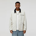 Men's Spring Contrast Collar Washed Denim Work Jacket