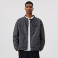Men's Contrast Collar Corduroy Denim Jacket