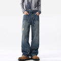 Men's Spring Vintage Washed Carpenter Straight Leg Jeans