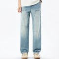 Men's Spring Light Blue Carpenter Washed Straight Jeans