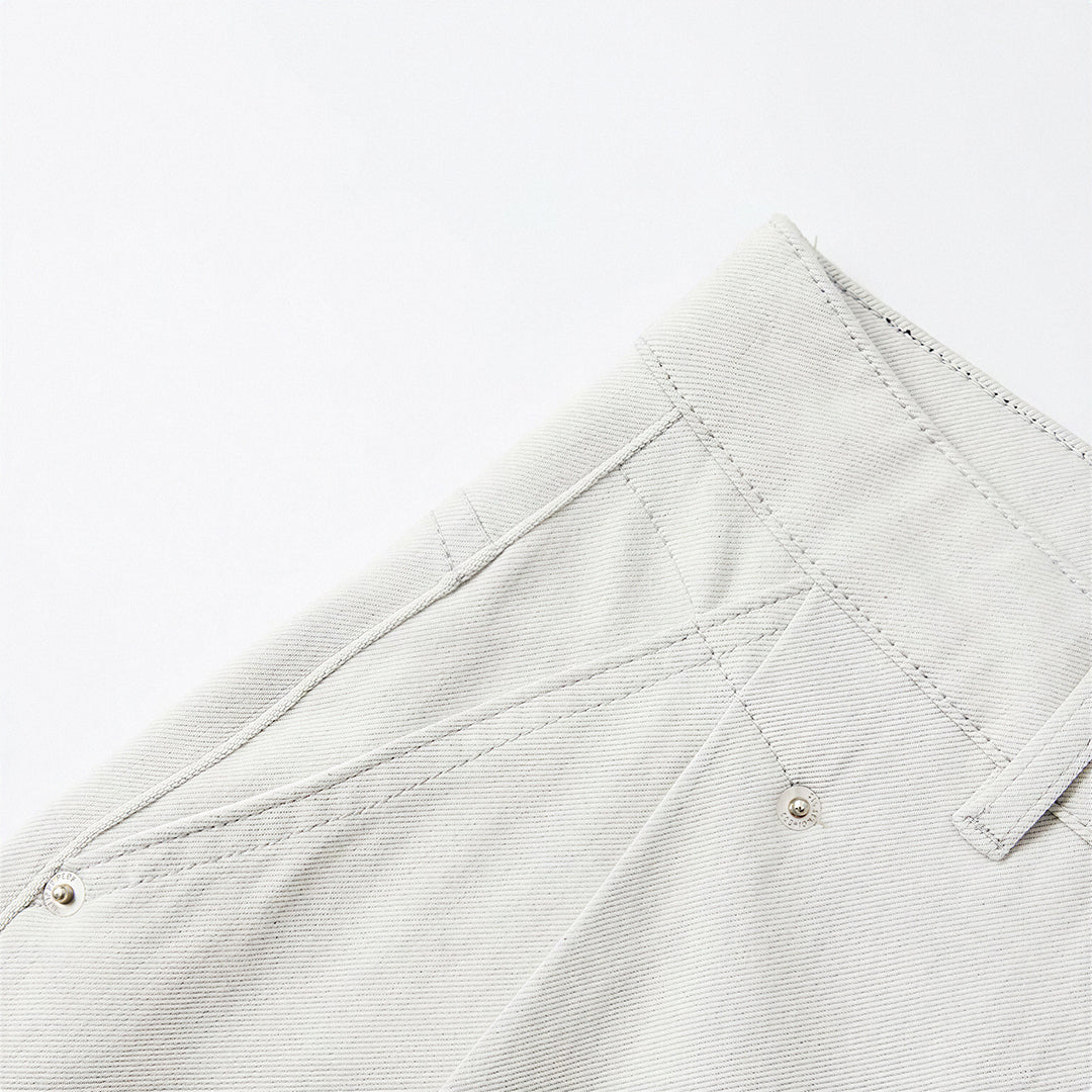 Men's Spring Off-White Washed Wide Leg Denim Jeans