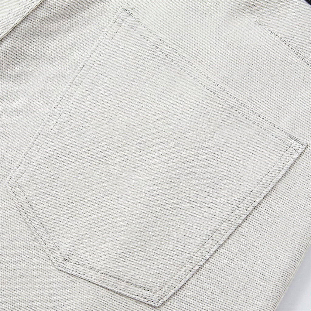 Men's Spring Off-White Washed Wide Leg Denim Jeans