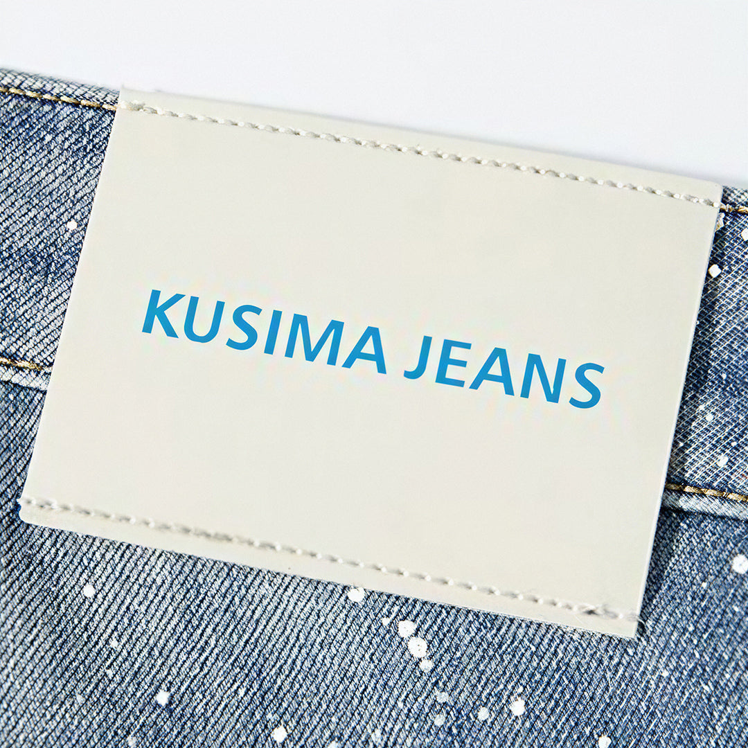Men's Spring Blue Splatter Print Straight Leg Denim Jeans